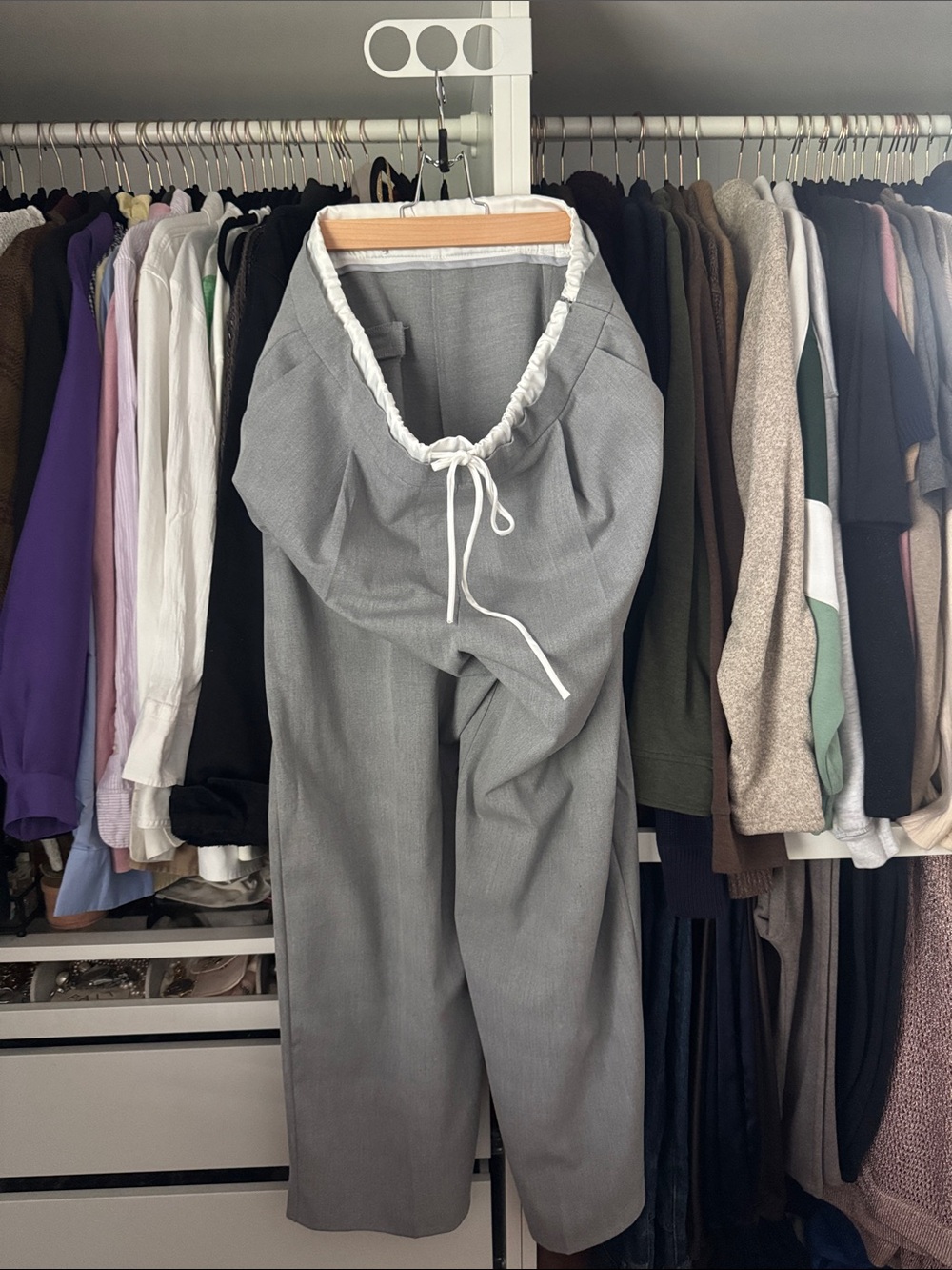 DOUBLE WAIST WIDE LEG PAN